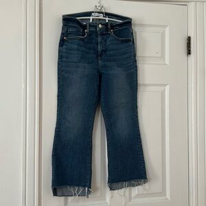 LOFT Petite Kick Crop Jeans with distressed hem